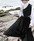 Asymmetric Houndstooth Ribbon Vest